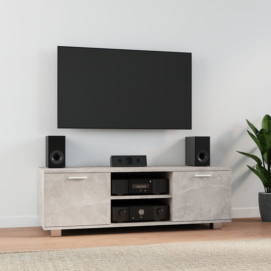 TV-taso betoninharmaa 120x40,5x35 cm tekninen puu - Sisustajankoti.fi