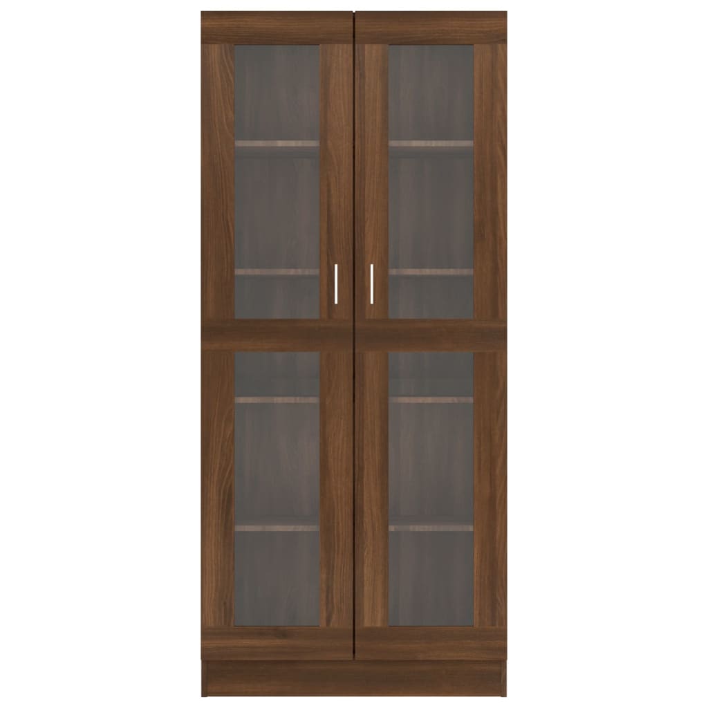 Vitriinikaappi ruskea tammi 82,5x30,5x185,5 cm tekninen puu - Sisustajankoti.fi