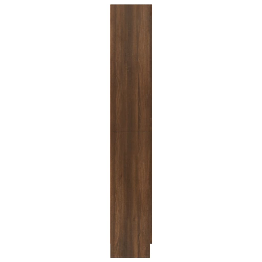 Vitriinikaappi ruskea tammi 82,5x30,5x185,5 cm tekninen puu - Sisustajankoti.fi