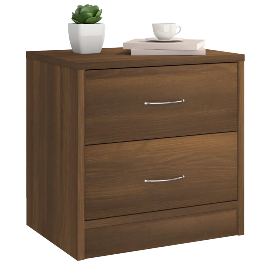 Yöpöytä ruskea tammi 40x30x40 cm tekninen puu - Sisustajankoti.fi