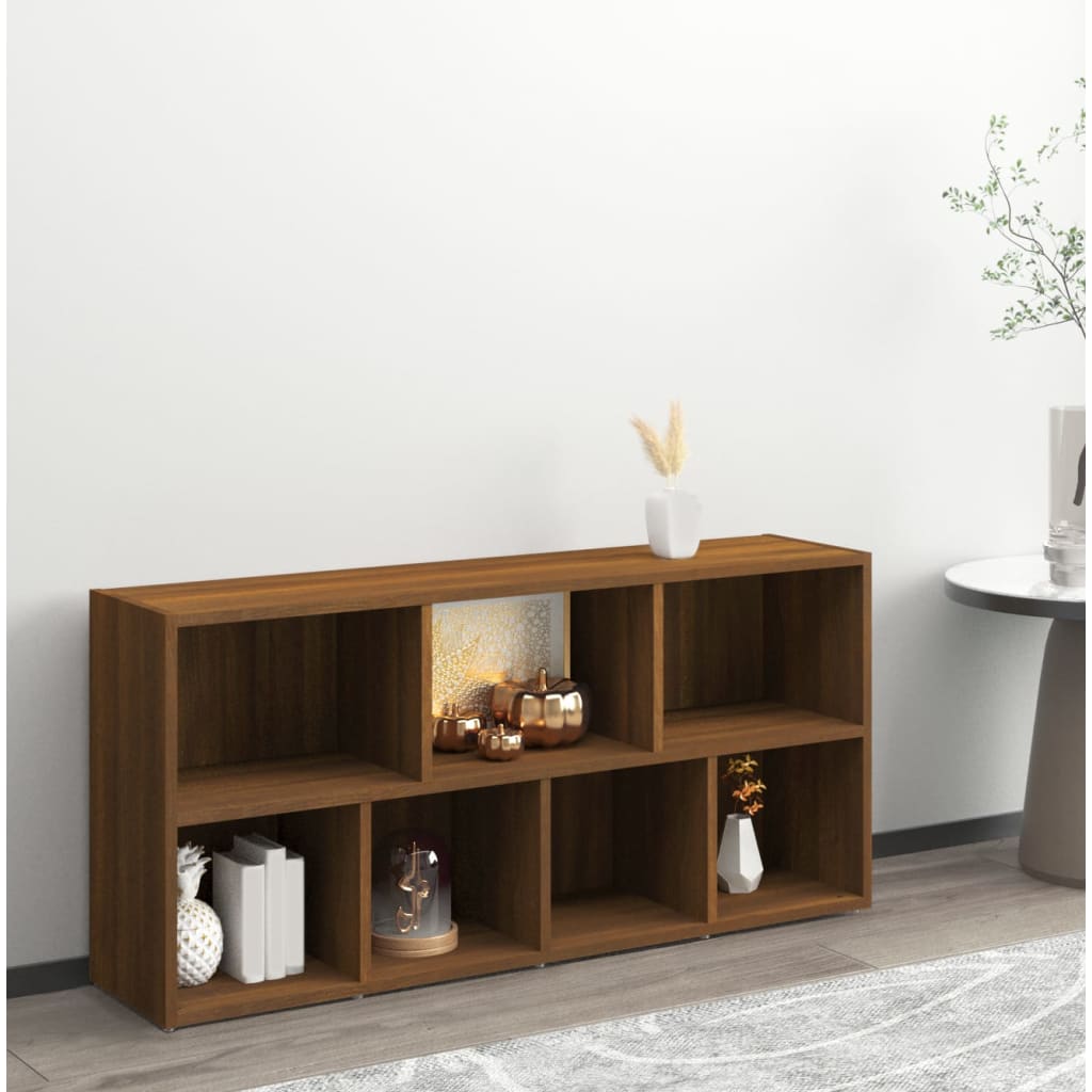 Kirjahylly ruskea tammi 50x25x106 cm - Sisustajankoti.fi