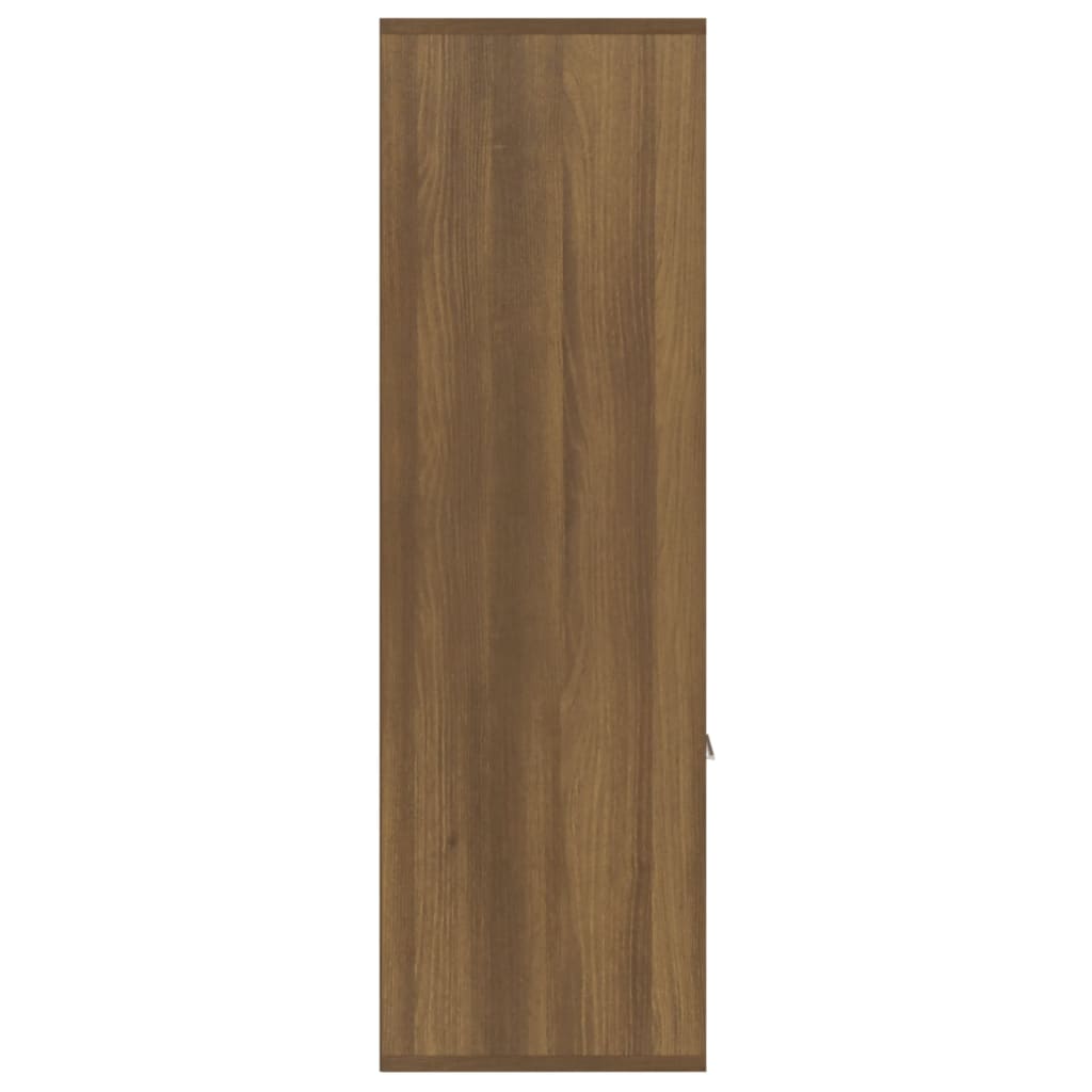 Kirjahylly ruskea tammi 98x30x98 cm - Sisustajankoti.fi
