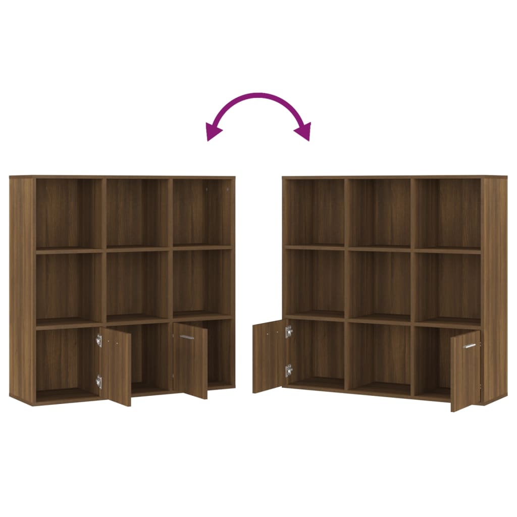 Kirjahylly ruskea tammi 98x30x98 cm - Sisustajankoti.fi
