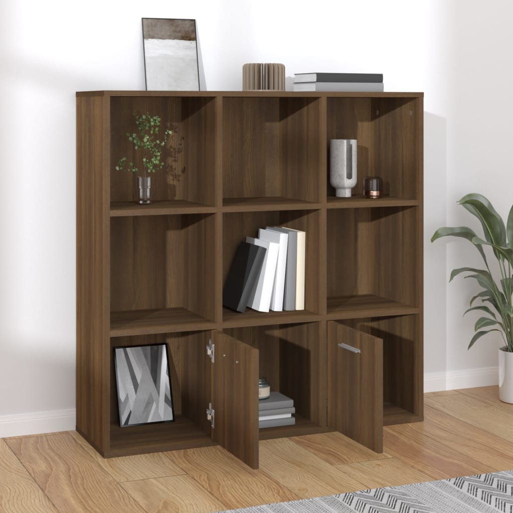 Kirjahylly ruskea tammi 98x30x98 cm - Sisustajankoti.fi