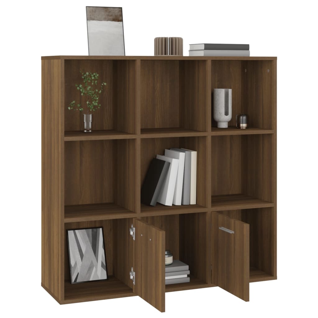 Kirjahylly ruskea tammi 98x30x98 cm - Sisustajankoti.fi