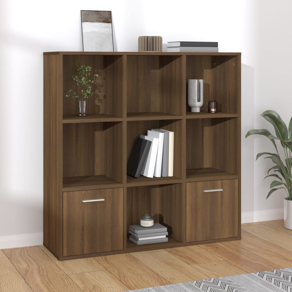 Kirjahylly ruskea tammi 98x30x98 cm - Sisustajankoti.fi