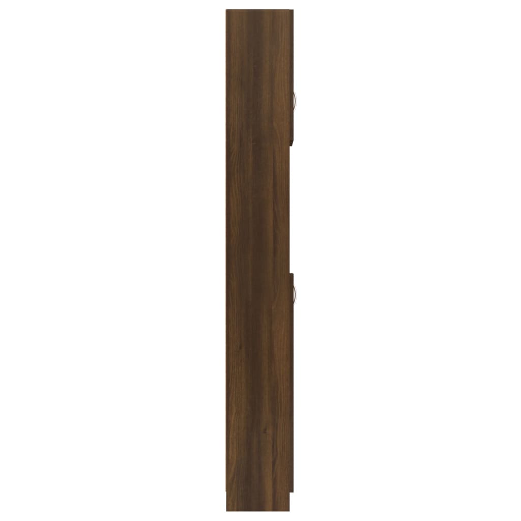 Kylpyhuoneen kaappi ruskea tammi 32x25,5x190 cm tekninen puu - Sisustajankoti.fi