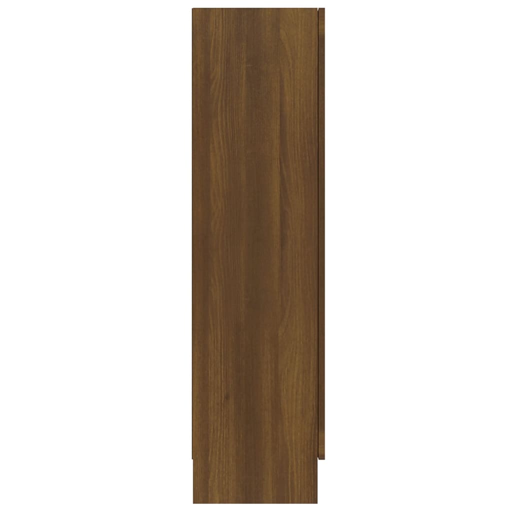 Vitriinikaappi ruskea tammi 82,5x30,5x115 cm tekninen puu - Sisustajankoti.fi