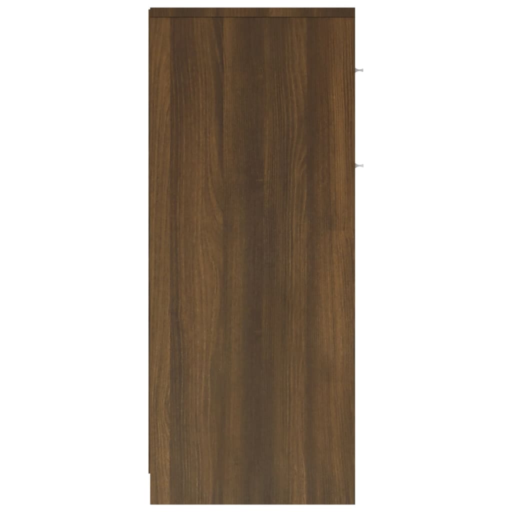Kylpyhuoneen kaappi ruskea tammi 60x33x80 cm tekninen puu - Sisustajankoti.fi