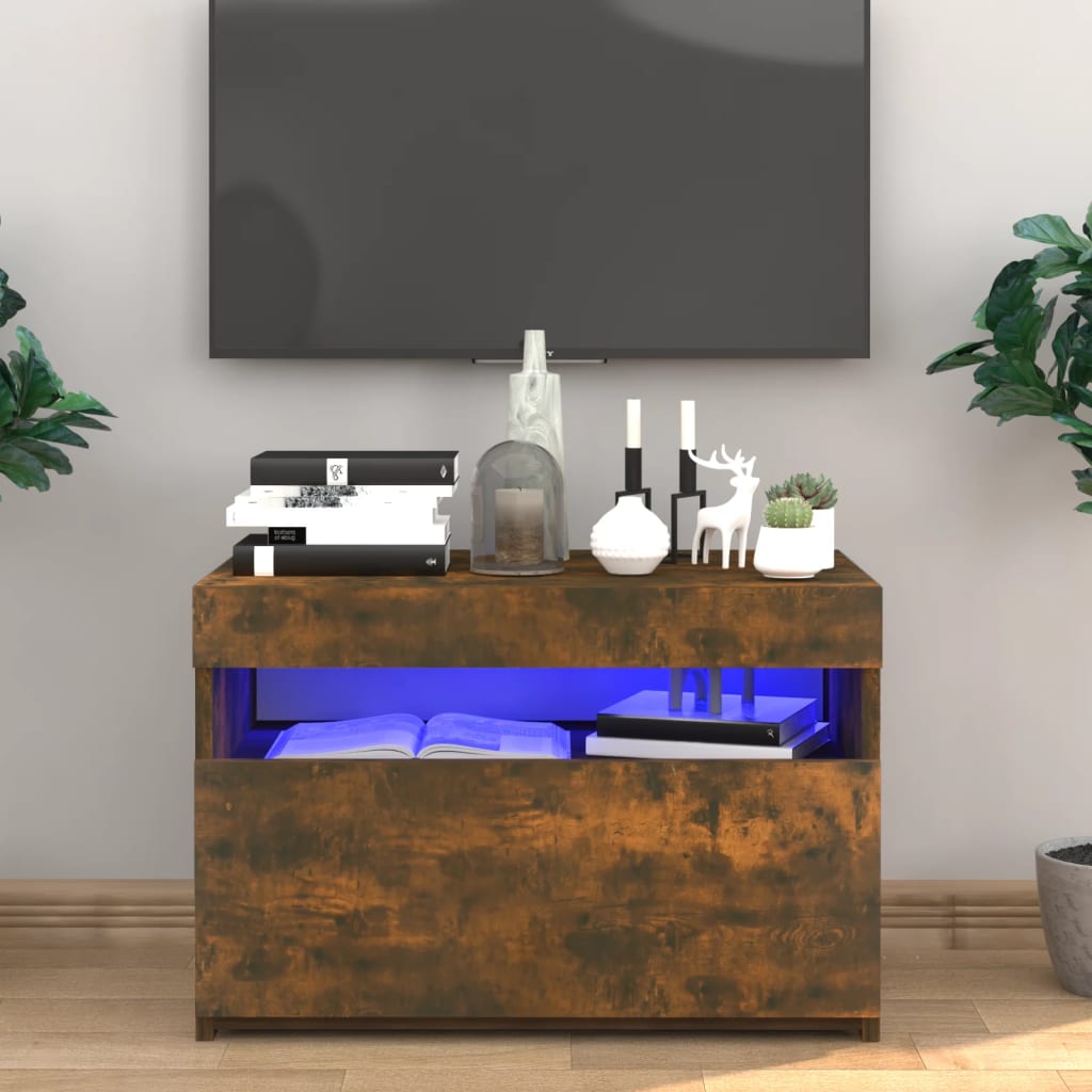 TV-taso LED-valoilla savutammi 60x35x40 cm - Sisustajankoti.fi