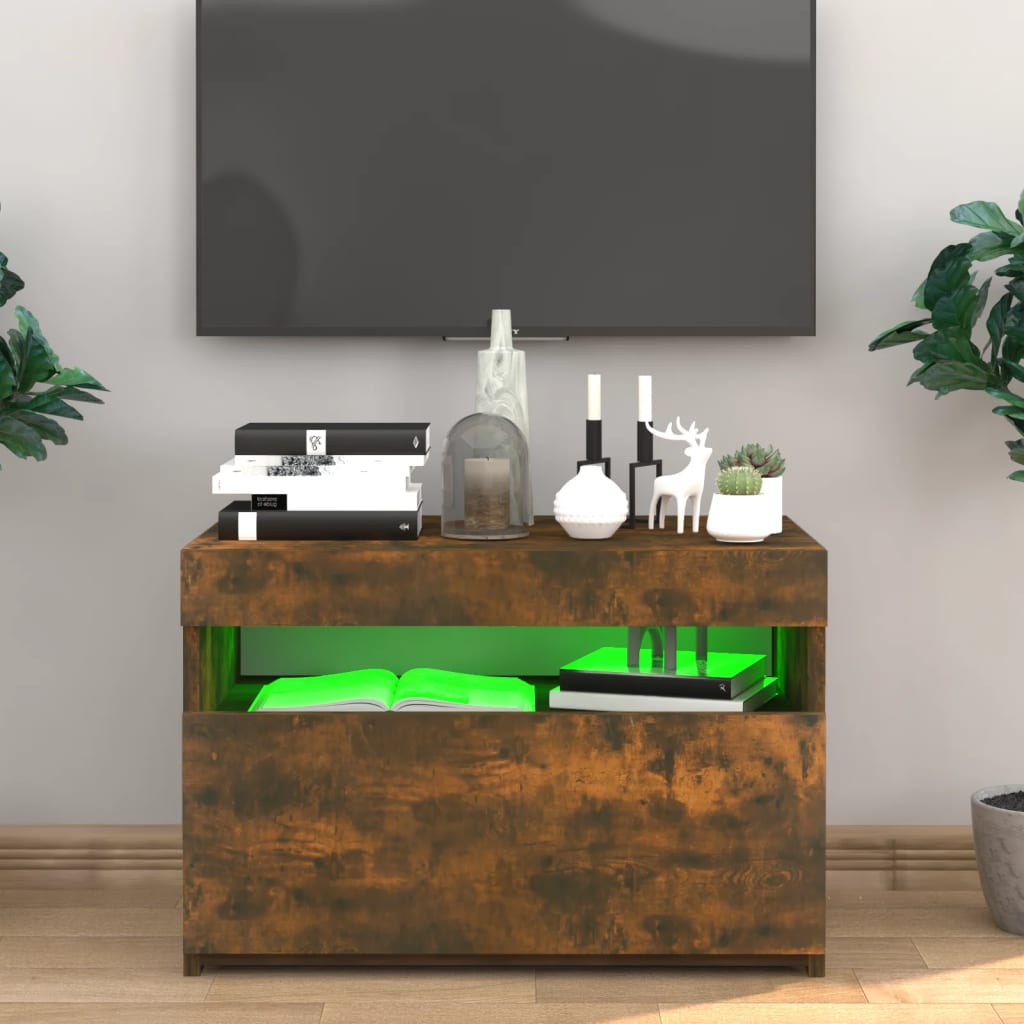 TV-taso LED-valoilla savutammi 60x35x40 cm - Sisustajankoti.fi