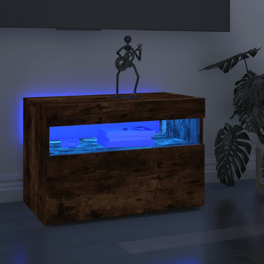 TV-taso LED-valoilla savutammi 60x35x40 cm - Sisustajankoti.fi