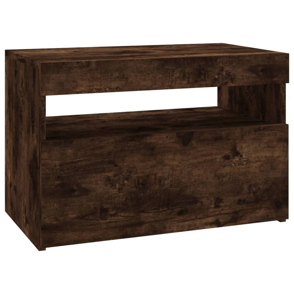 TV-tasot 2 kpl LED-valoilla savutammi 60x35x40 cm - Sisustajankoti.fi