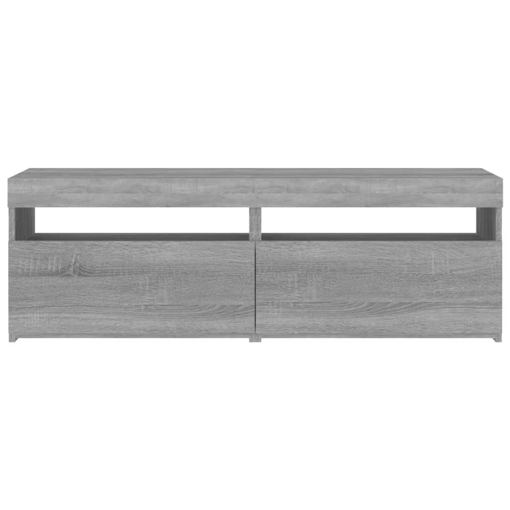 TV-tasot 2 kpl LED-valoilla harmaa Sonoma 60x35x40 cm - Sisustajankoti.fi
