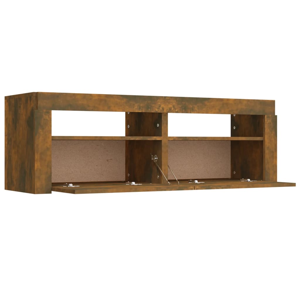 TV-taso LED-valoilla savutammi 120x35x40 cm - Sisustajankoti.fi