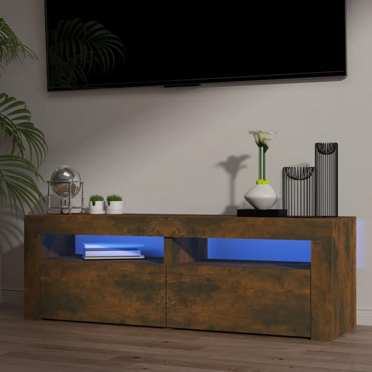 TV-taso LED-valoilla savutammi 120x35x40 cm - Sisustajankoti.fi