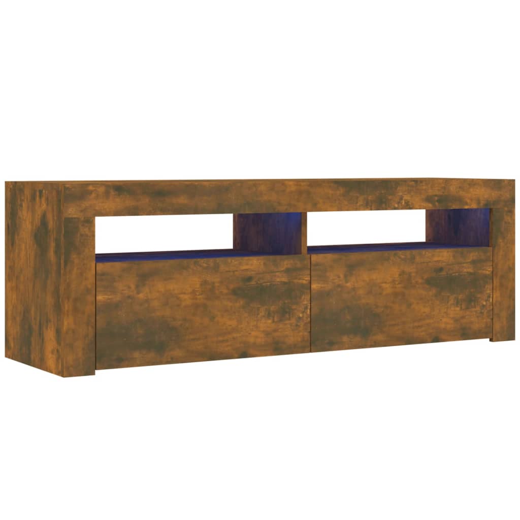 TV-taso LED-valoilla savutammi 120x35x40 cm - Sisustajankoti.fi