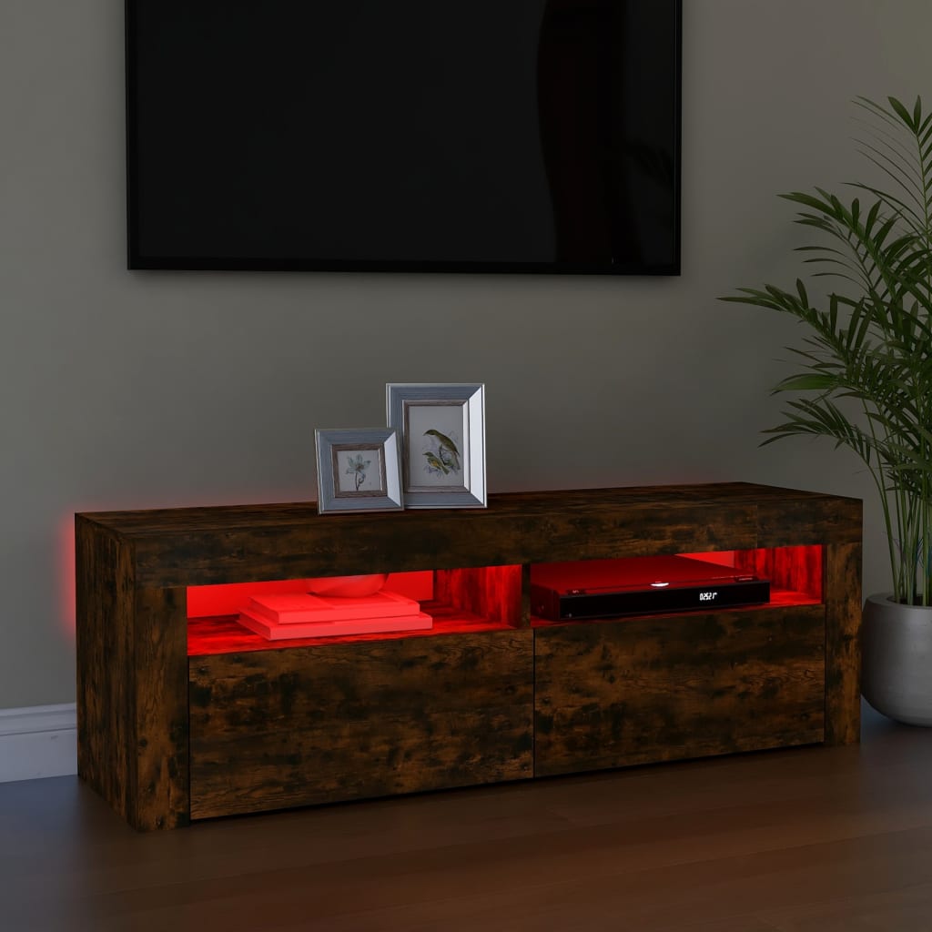 TV-taso LED-valoilla savutammi 120x35x40 cm - Sisustajankoti.fi
