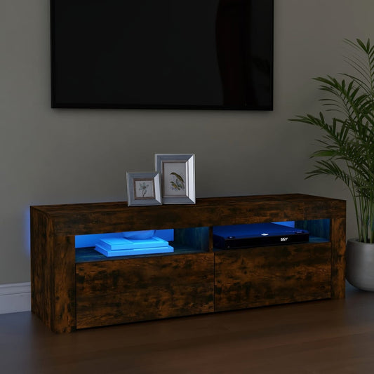 TV-taso LED-valoilla savutammi 120x35x40 cm - Sisustajankoti.fi