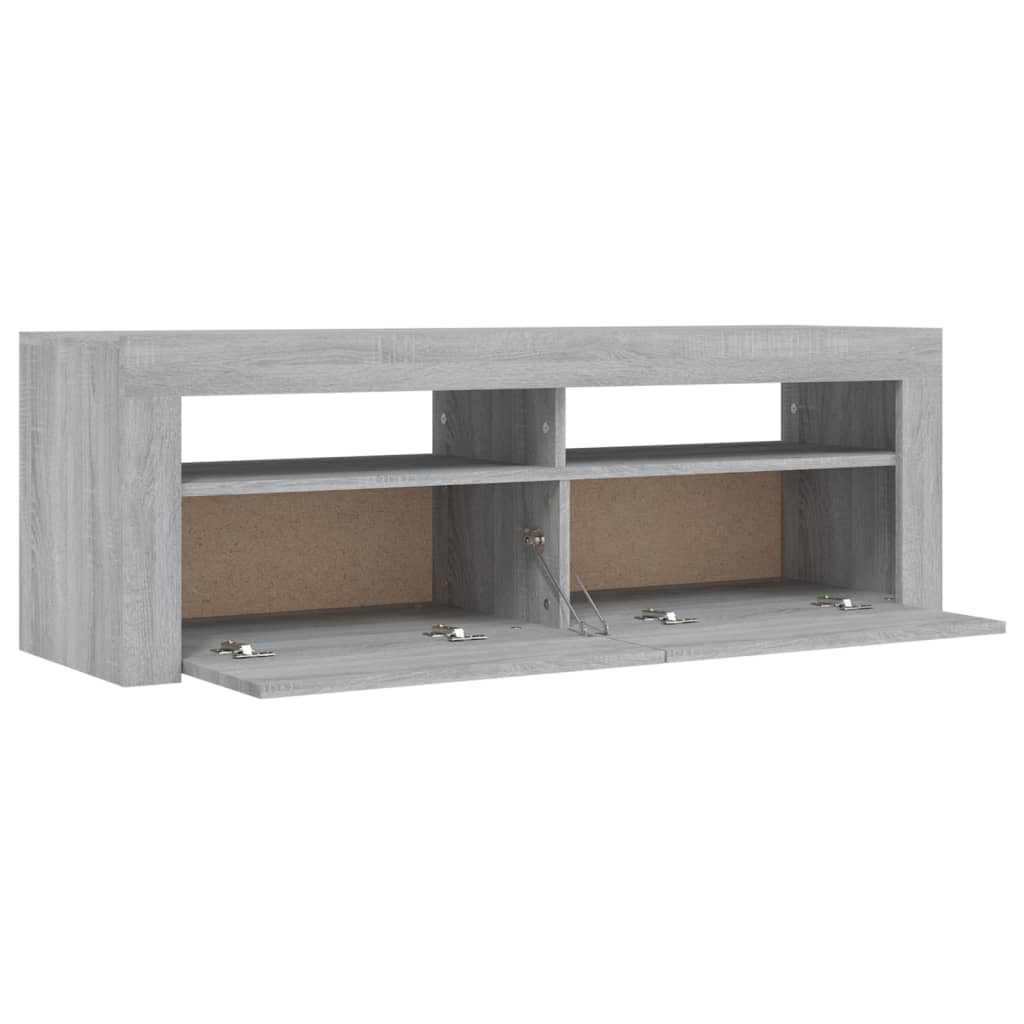 TV-taso LED-valoilla harmaa Sonoma 120x35x40 cm - Sisustajankoti.fi