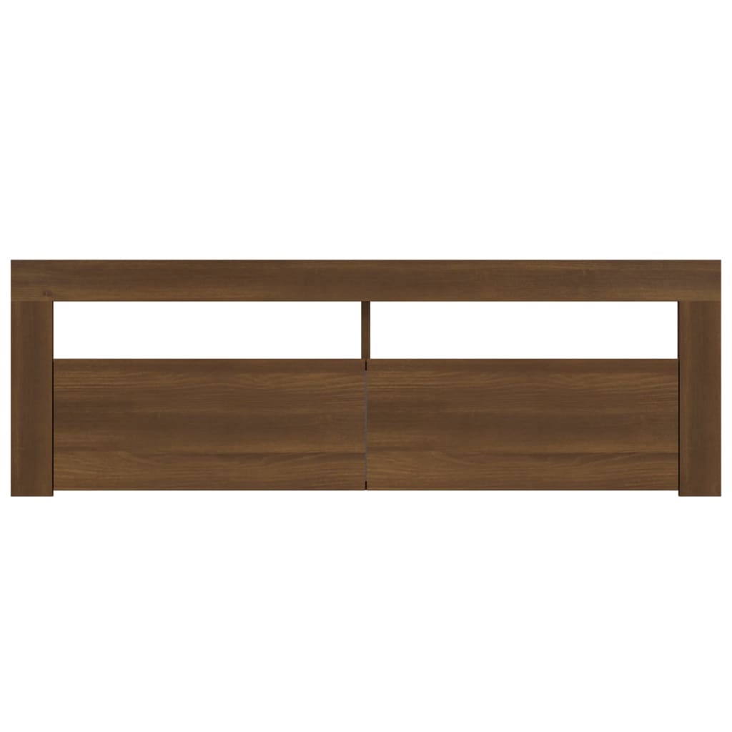 TV-taso LED-valoilla ruskea tammi 120x35x40 cm - Sisustajankoti.fi