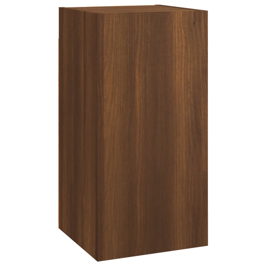 TV-taso ruskea tammi 30,5x30x60 cm tekninen puu - Sisustajankoti.fi