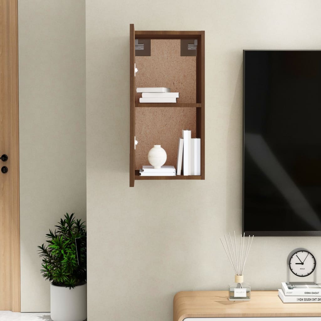 TV-taso ruskea tammi 30,5x30x60 cm tekninen puu - Sisustajankoti.fi