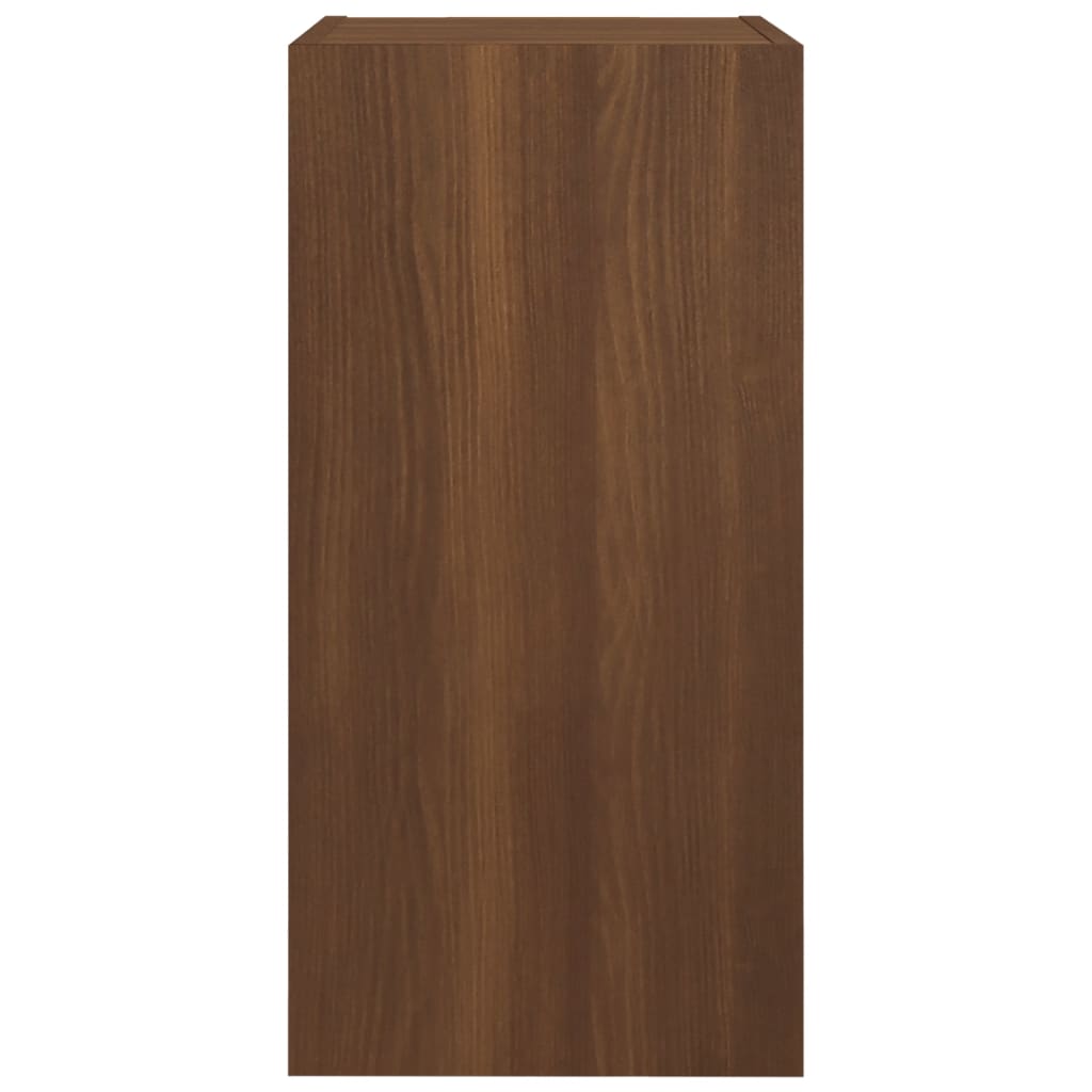 TV-taso 2 kpl ruskea tammi 30,5x30x60 cm tekninen puu - Sisustajankoti.fi