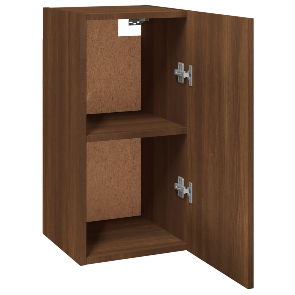 TV-taso 2 kpl ruskea tammi 30,5x30x60 cm tekninen puu - Sisustajankoti.fi