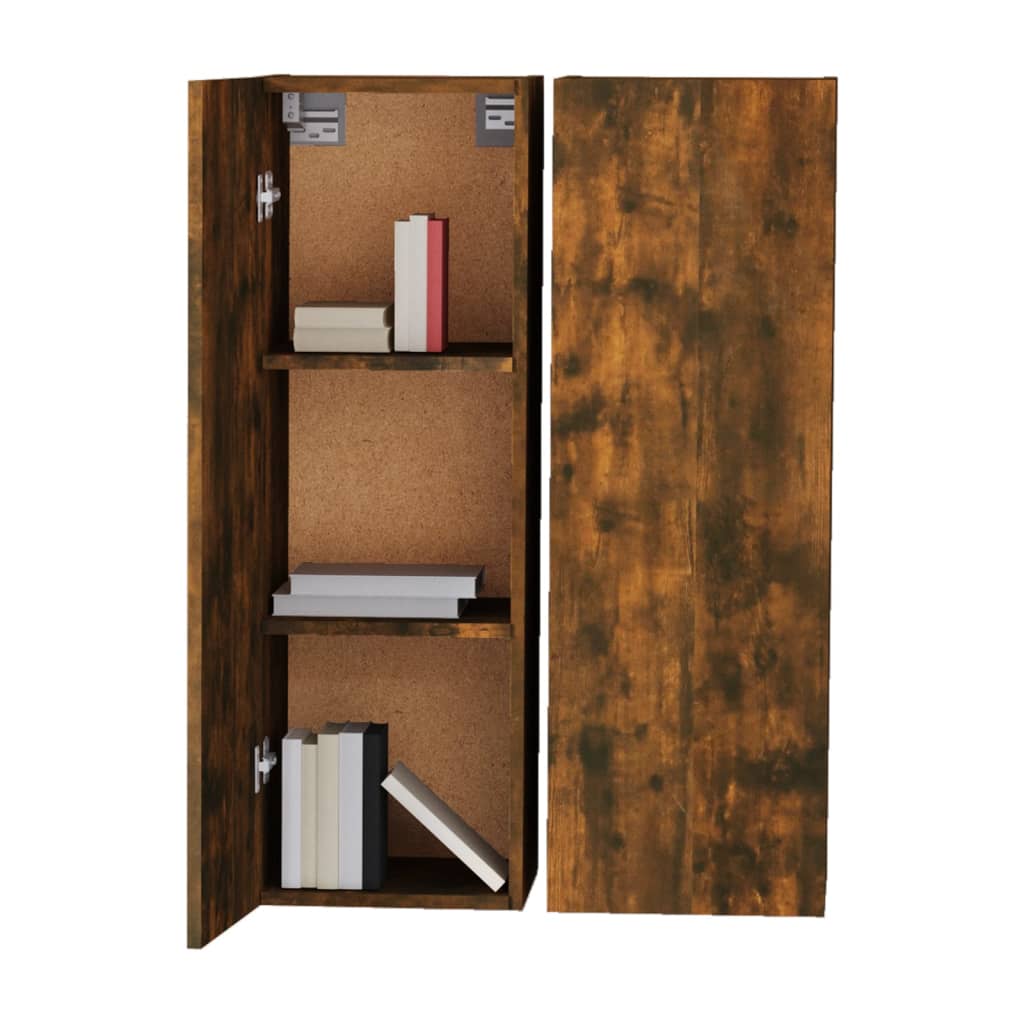 TV-tasot 2 kpl savutammi 30,5x30x90 cm tekninen puu - Sisustajankoti.fi