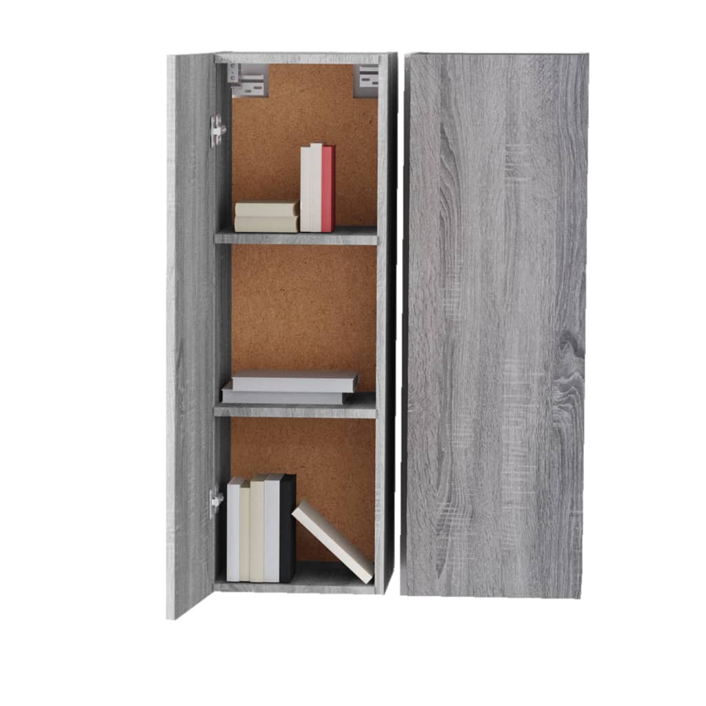 TV-tasot 2 kpl harmaa Sonoma 30,5x30x90 cm tekninen puu - Sisustajankoti.fi