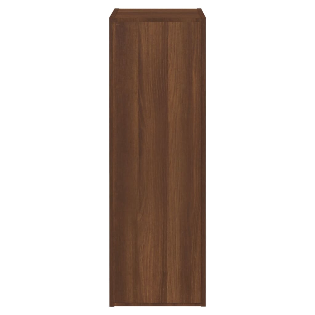 TV-taso ruskea tammi 30,5x30x90 cm tekninen puu - Sisustajankoti.fi