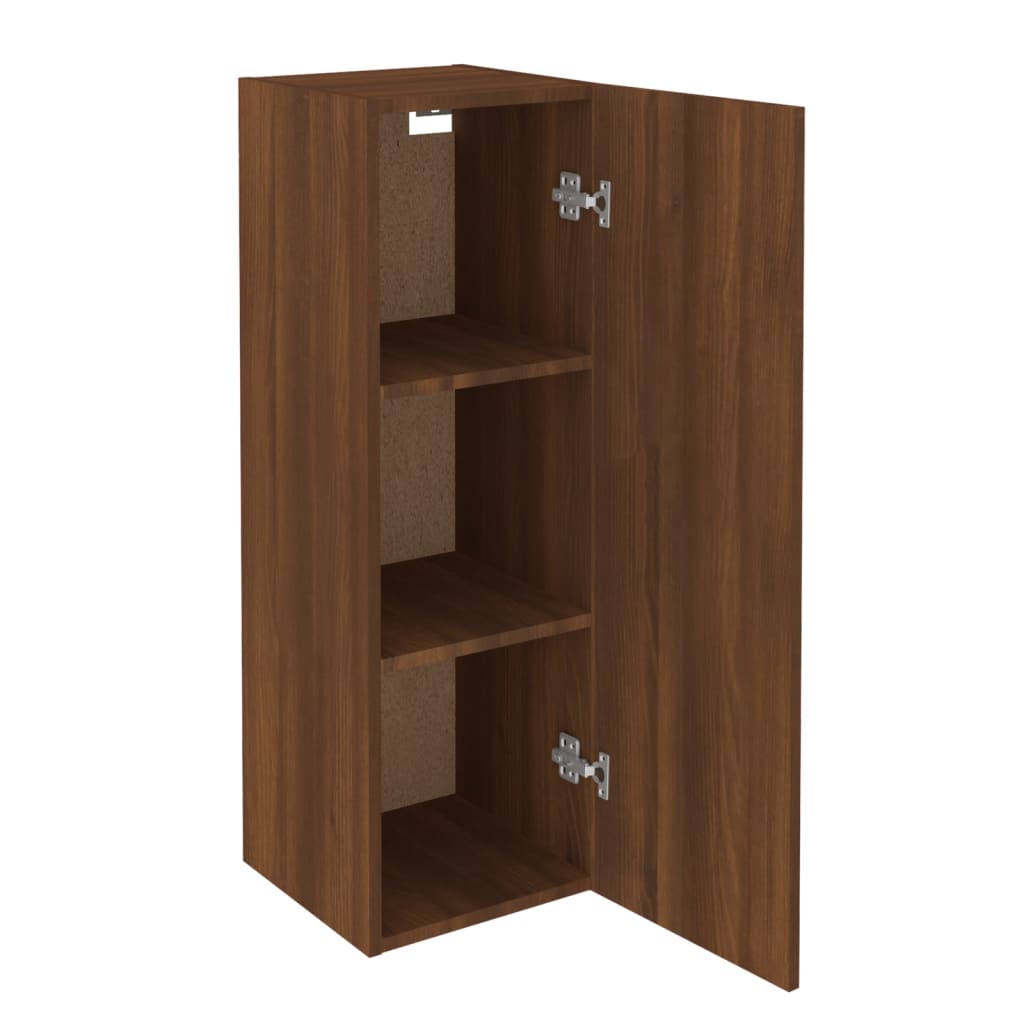 TV-taso 2 kpl ruskea tammi 30,5x30x90 cm tekninen puu - Sisustajankoti.fi