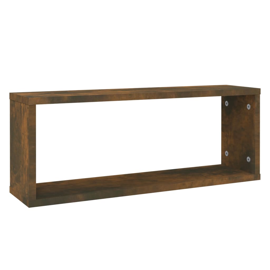 Seinäkuutiohyllyt 6 kpl savutammi 60x15x23 cm tekninen puu - Sisustajankoti.fi