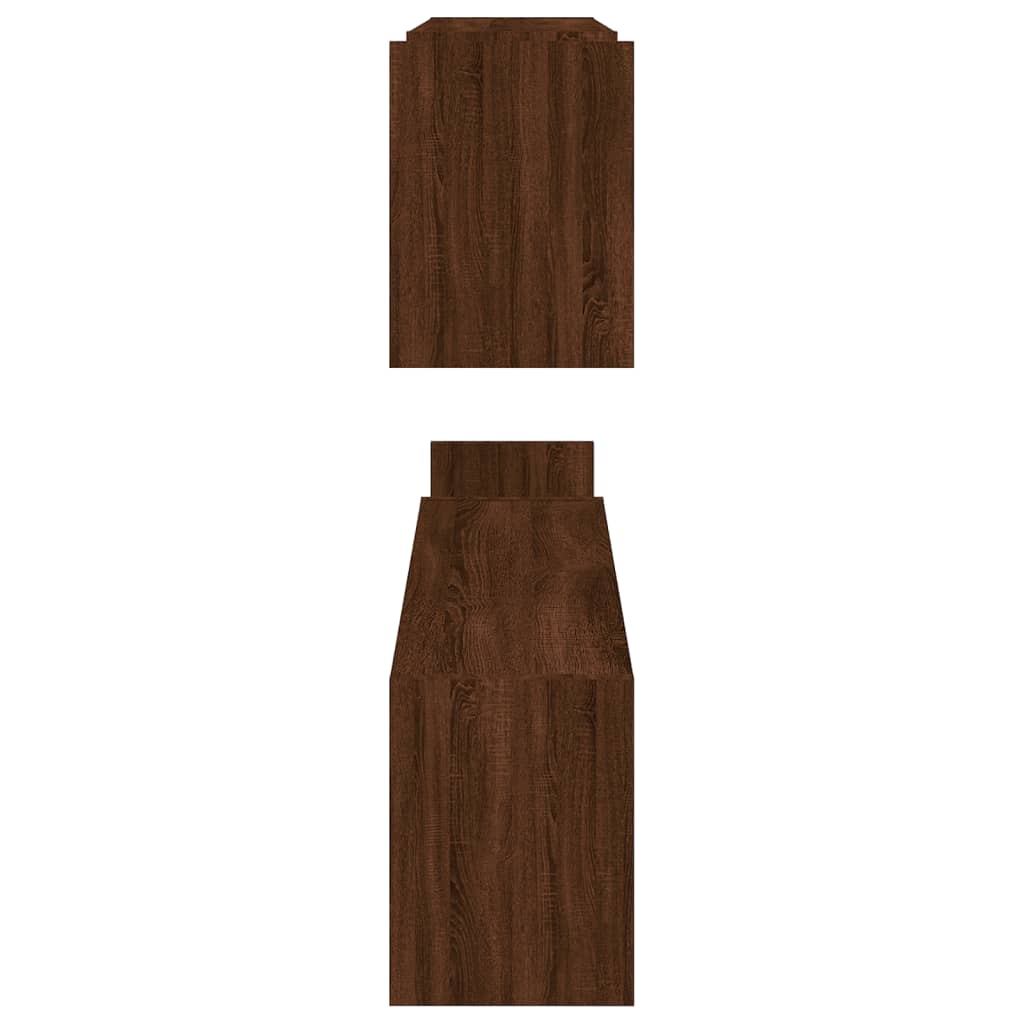 Seinähyllyt 2 kpl ruskea tammi 100x15x20 cm tekninen puu - Sisustajankoti.fi
