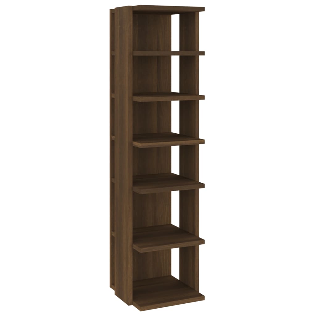 Kenkäteline ruskea tammi 27,5x27x102 cm tekninen puu - Sisustajankoti.fi