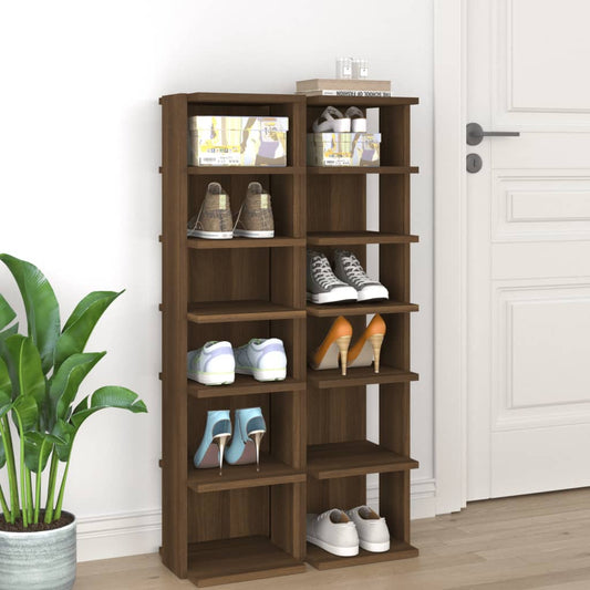 Kenkätelineet 2 kpl ruskea tammi 27,5x27x102 cm tekninen puu - Sisustajankoti.fi