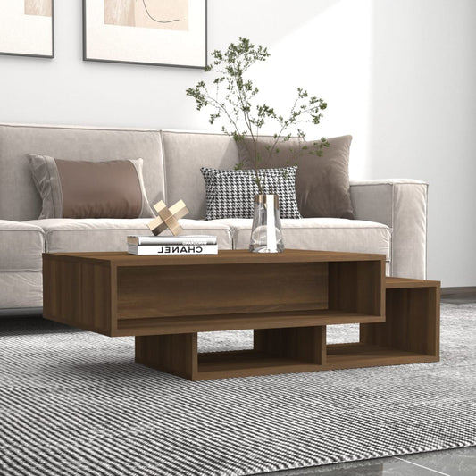 Sohvapöytä ruskea tammi 105x55x32 cm tekninen puu - Sisustajankoti.fi