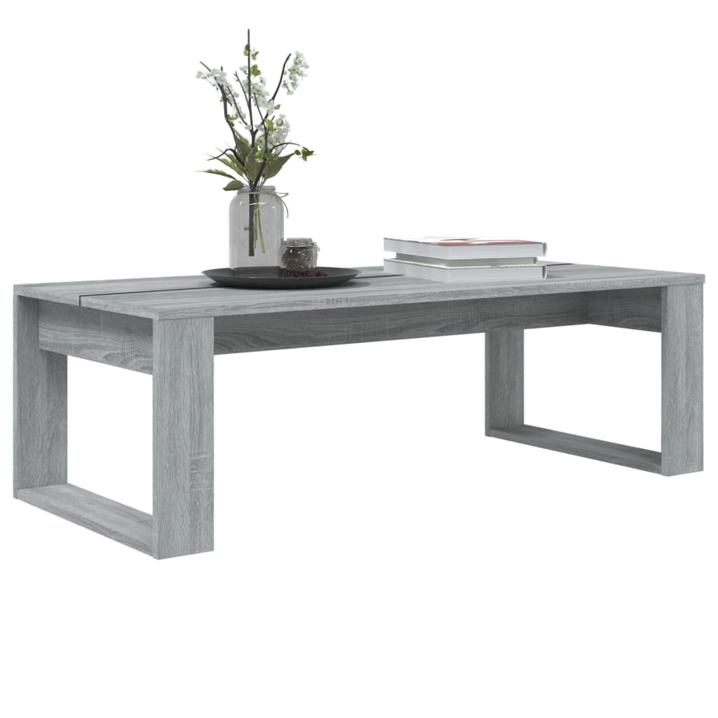 Sohvapöytä harmaa Sonoma 110x50x35 cm tekninen puu - Sisustajankoti.fi