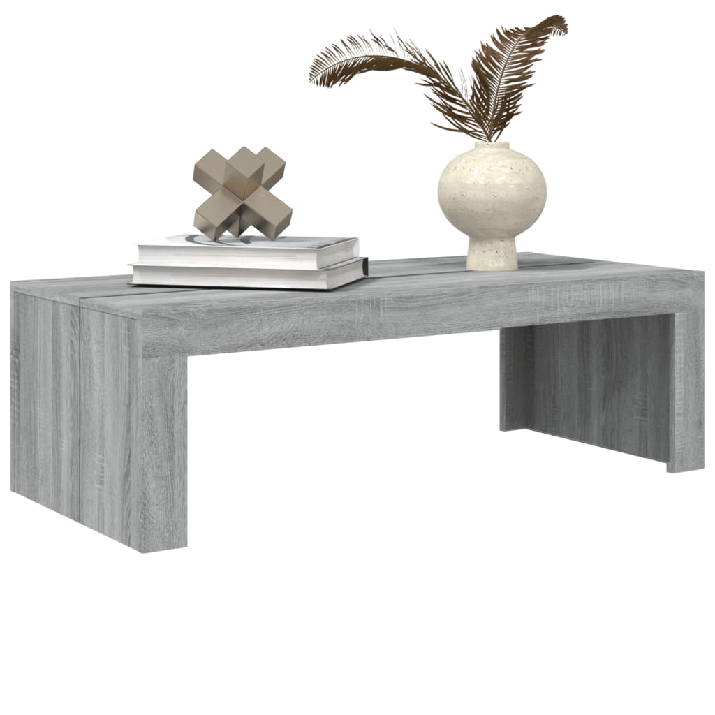 Sohvapöytä harmaa Sonoma 110x50x35 cm tekninen puu - Sisustajankoti.fi