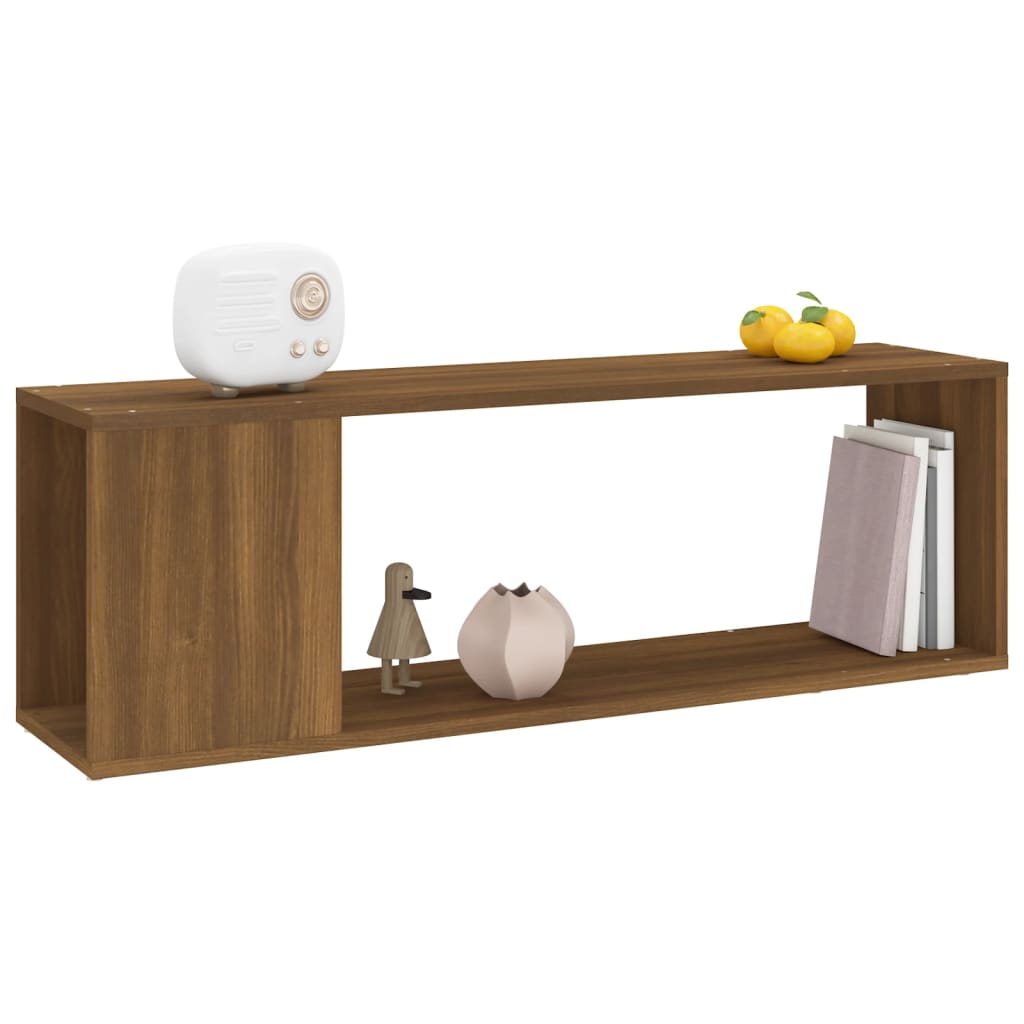 TV-taso ruskea tammi 100x24x32 cm tekninen puu - Sisustajankoti.fi