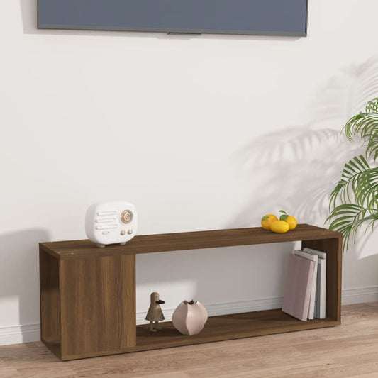 TV-taso ruskea tammi 100x24x32 cm tekninen puu - Sisustajankoti.fi