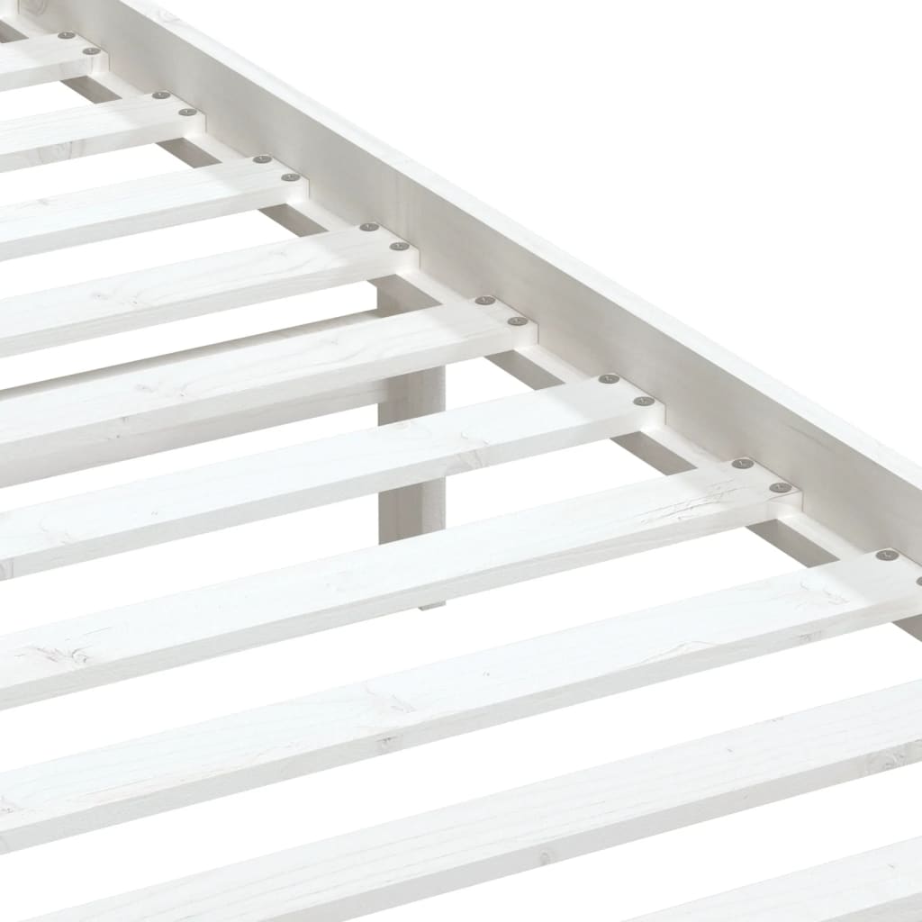 Sängynrunko valkoinen täysi mänty 90x200 cm - Sisustajankoti.fi