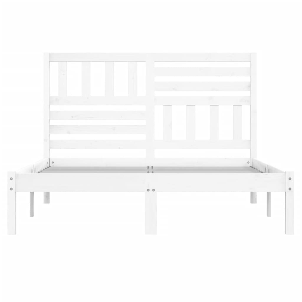 Sängynrunko valkoinen täysi mänty 120x200 cm - Sisustajankoti.fi