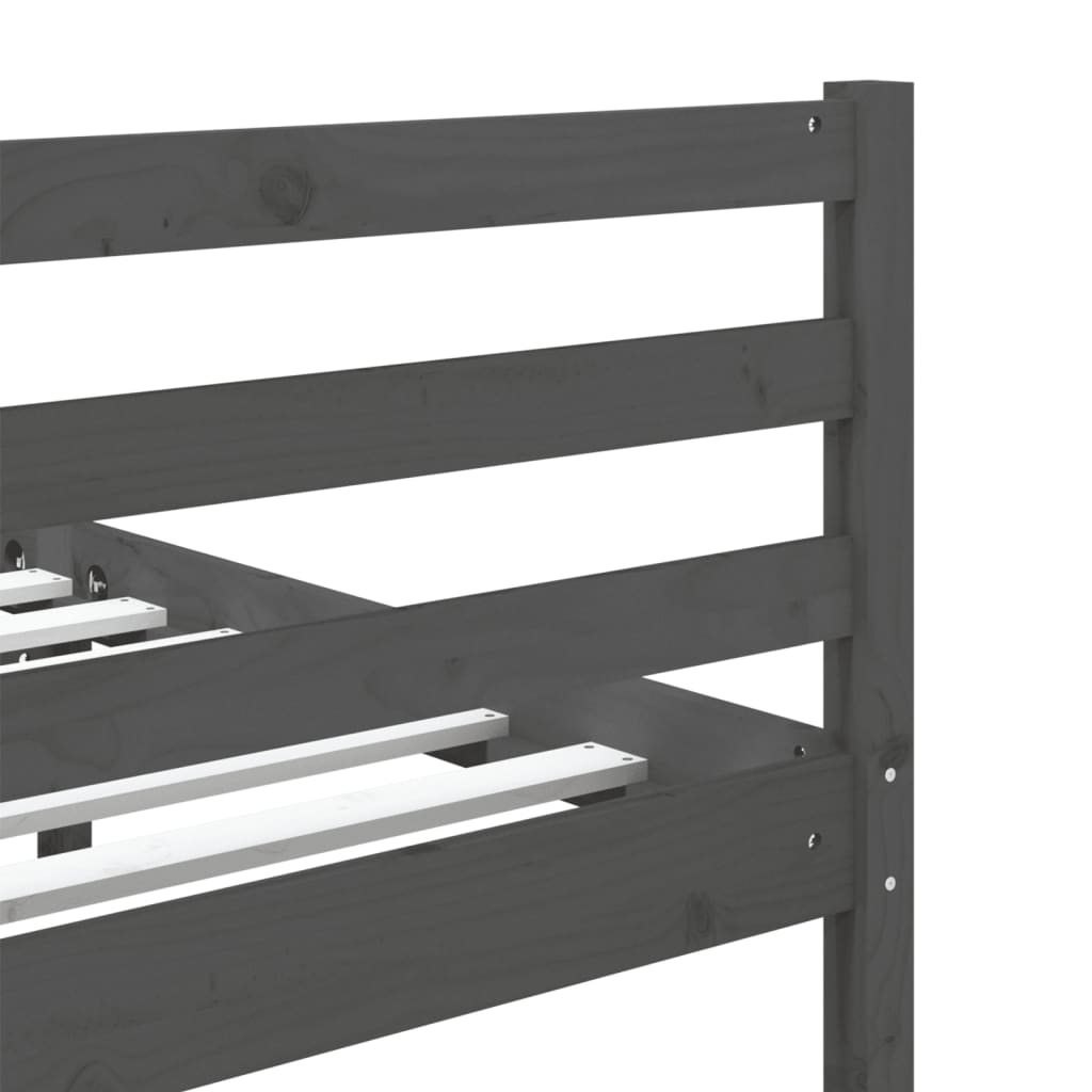 Sängynrunko harmaa täysi puu 75x190 cm 2FT6 Small Single - Sisustajankoti.fi