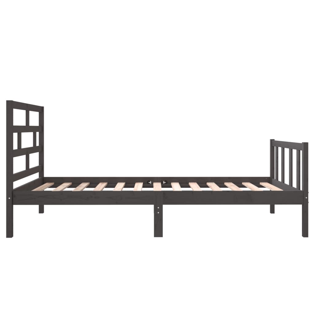 Sängynrunko harmaa täysi mänty 75x190 cm 2FT6 Small Single - Sisustajankoti.fi