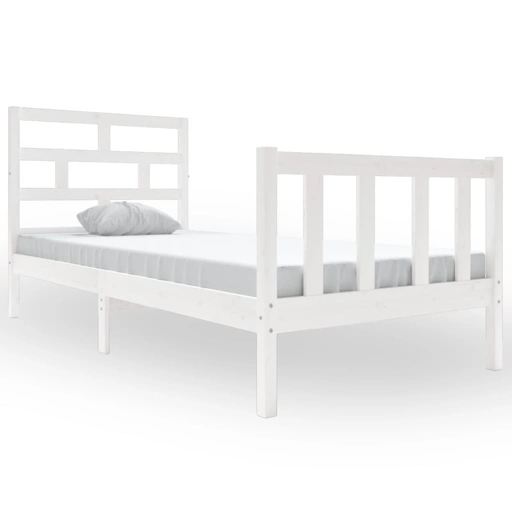 Sängynrunko valkoinen täysi mänty 90x190 cm 3FT Single - Sisustajankoti.fi