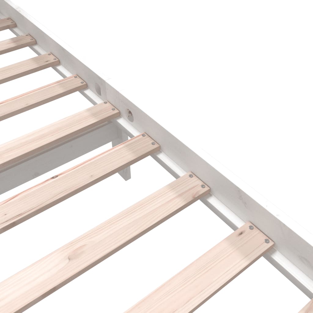 Sängynrunko valkoinen täysi mänty 120x200 cm - Sisustajankoti.fi