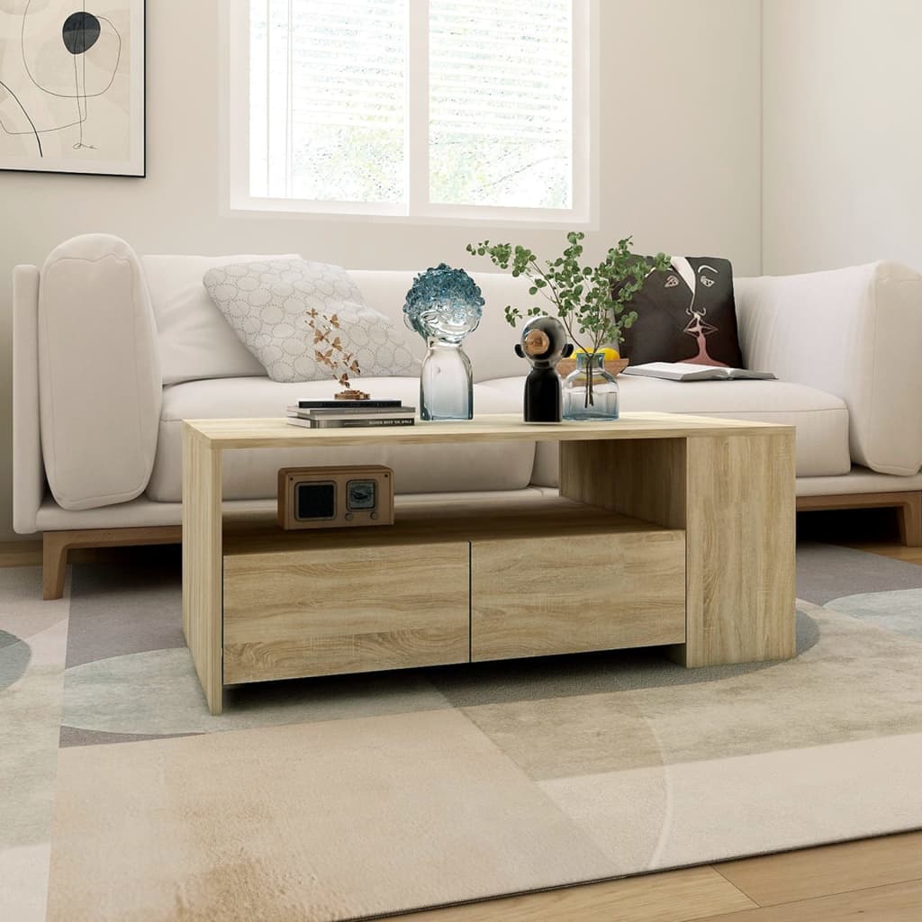 Sohvapöytä Sonoma-tammi 102x55x42 cm tekninen puu - Sisustajankoti.fi