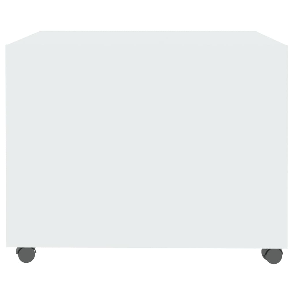 Sohvapöytä korkeakiilto valkoinen 55x55x40 cm tekninen puu - Sisustajankoti.fi